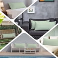 thumbnail image 6 of Sage Green Striped Body Pillow Covers, Modern Simple Farmhouse Beige Soft Breathable Throw Pillow Cases with Invisible Zipper, Decorative Pillowcase Pillows Protectors for Sofa Bed Couchair 20"x54", 6 of 9