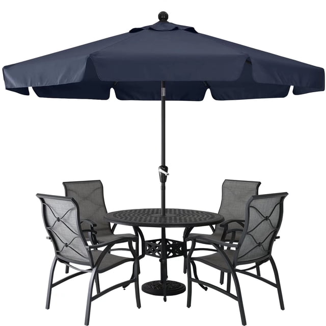 Sombrilla de patio ABCCANOPY Premium, 2,7 m, azul marino, impermeable