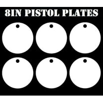 Magnum Target 8 in Round NRA PISTOL ONLY Target - 3/8in. Mild Steel Target - 6pc. Metal Plate Set - H86W