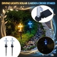 thumbnail image 2 of Solar Cross Garden Stake Light Warm White Pathway Light Waterproof Outdoor Yard Decor for Lawn Garden Memorial Decoration Cemetery Grave, 2 of 8