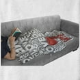 thumbnail image 6 of Love Soft Flannel Fleece Blanket, Macro Big Texts Lettering Setting Passionate Emotions Feelings Sweetheart Design, Cozy Plush for Indoor and Outdoor Use, 50" x 60", Grey Red White, by Ambesonne, 6 of 6