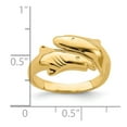 thumbnail image 2 of Solid 14k Yellow Gold Double Shark Ring Band Size 7, 2 of 3