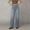 Light Blue, variant on Womens Casual Wide Leg Jeans Mid Waisted Baggy Stretchy Front Pleated Denim Pants with Button Zipped Light Blue