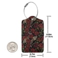 thumbnail image 2 of Rocae Fishbone Rose for Leather Luggage Baggage Tags ID Label Privacy Cover ID Label with Stainless Steel Loop and Address Card, 2 of 5
