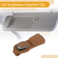 thumbnail image 3 of Clip de gafas de sol para coche Unique Bargains con imán, soporte universal para visera de sol, clip para gafas, ante/metal marrón 13.5x5cm 1 pieza, 3 of 7
