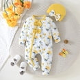 thumbnail image 2 of LAPAKIDS Baby Girl Romper Outfits Floral Print Jumpsuit 2PCS, 3-6 Months, 2 of 6