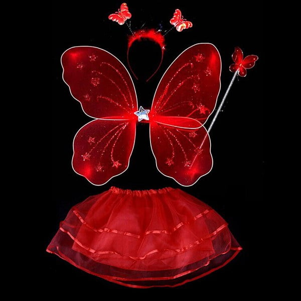 red fairy costume girl