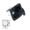 thumbnail image 4 of Caja de herramientas plegable en forma de T Manija de montaje empotrada Caja de herramientas de remolque Caravan Truck (Negro + Plata), 4 of 6