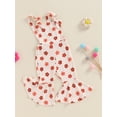 thumbnail image 3 of Suealasg Baby Girls Romper Pants Sleeveless Floral Print Jumpsuit Suspender Pants 6M 1T 2T 3T 4T Toddle Girls Summer Clothes, 3 of 7
