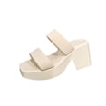 thumbnail image 6 of ATENAR Women Sandals Fashion Solid Color Sandals for Women Outdoor Shoes Women Beige 5.5, 6 of 7