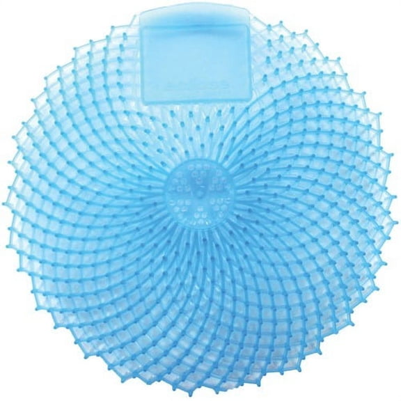 Genuine Joe Odor Control Urinal Screen Fresh Cotton - Anti-splash, Odor Neutralizer - 12 / Dozen - Light Blue