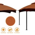 thumbnail image 3 of Eurmax 10x12 Gazebo Replacement Canopy 2 Tier Replacement Canopy,Rust, 3 of 5
