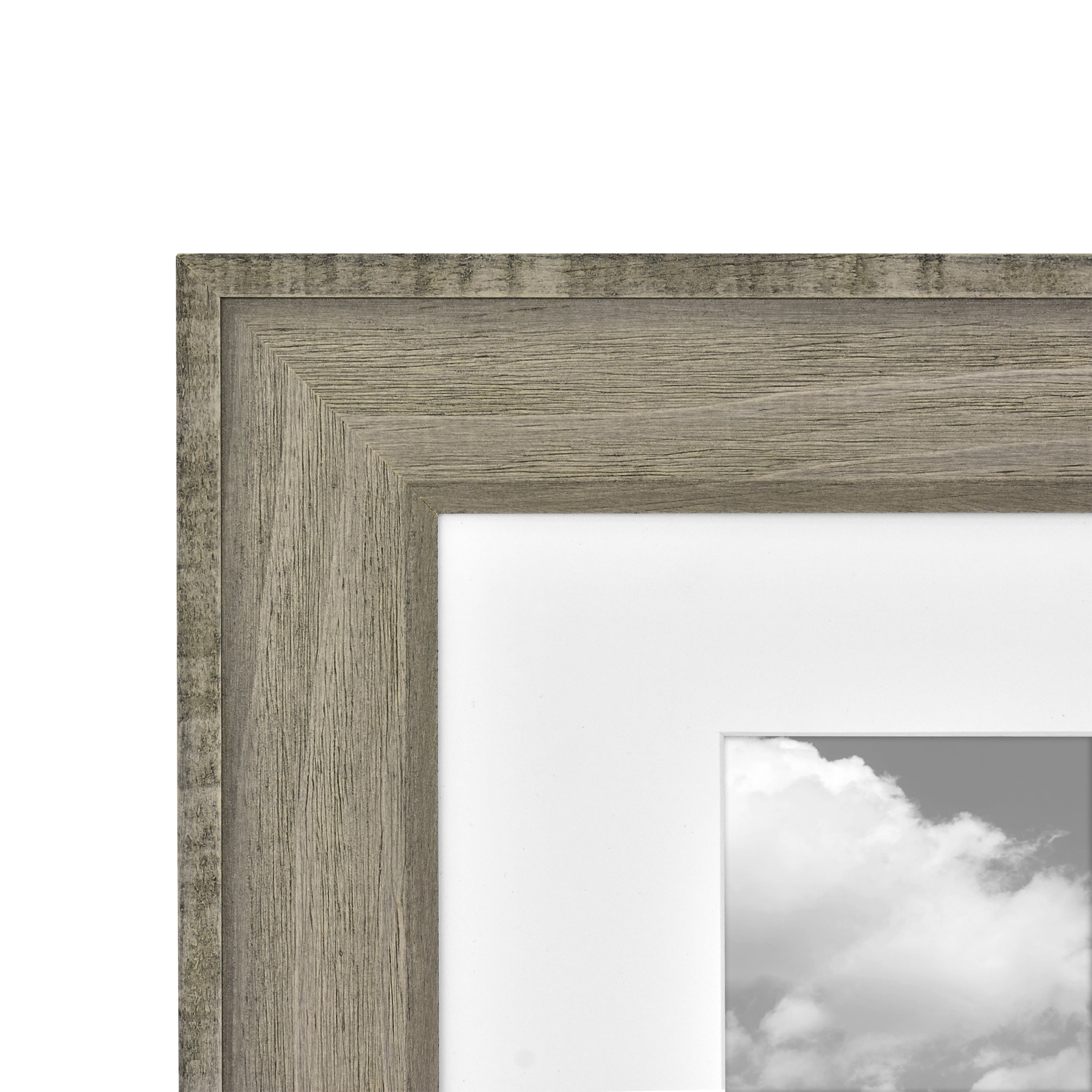 Frametastic 4x6 authentic white distressed wood ready made frame style  ECO1-W-46