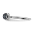 thumbnail image 3 of Stackable Expressions Sterling Silver Black Freshwater Cultured Pearl Ring, 3 of 9