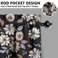 thumbnail image 5 of Pioneer Kitchen Curtains and Valance Set 24 Inch Tier Pioneer Colorful Floral Curtains Small Drapes for Cafe Living Room Bathroom Farmhouse 3 Pieces Set Rod Pocket, 5 of 6