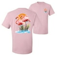 thumbnail image 1 of Wild Bobby, Flamingo Love Print, Animal Lover, Front and Back Men Graphic Tee, Light Pink, Small, 1 of 4