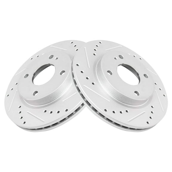 TRQ Front Performance Brake Rotors Set Premium G-Coated Fits Select 2011-2019 Ford Fiesta