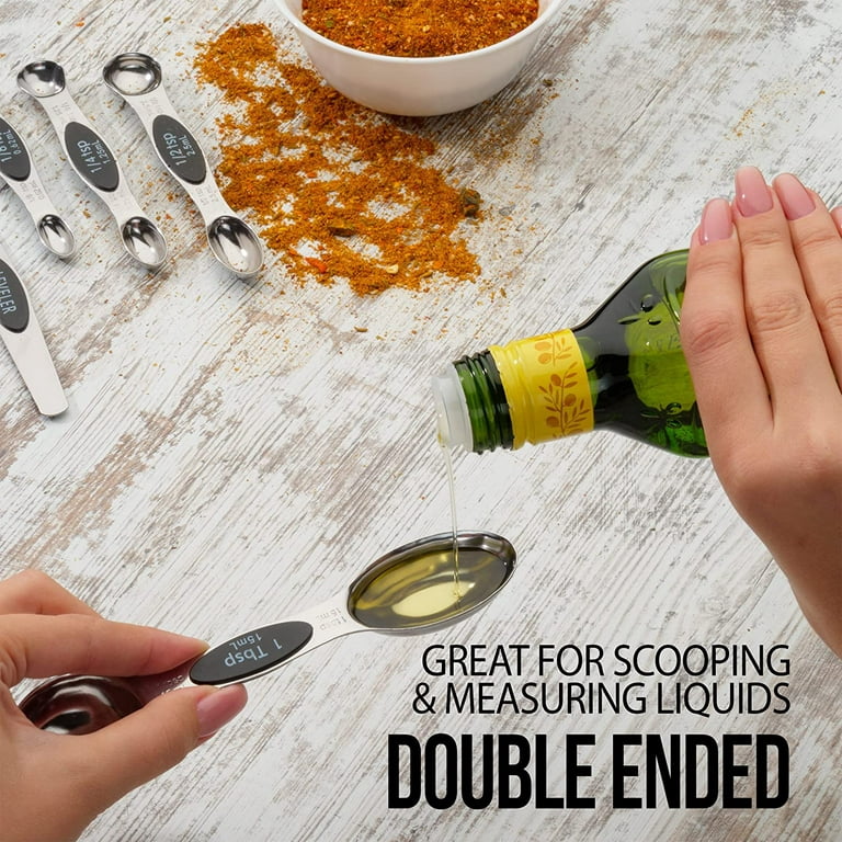 Measuring Spoon Set, Teaspoon Tablespoon Set Multi Purpose Smooth Universal Anti Deformation for Kitchen Baking