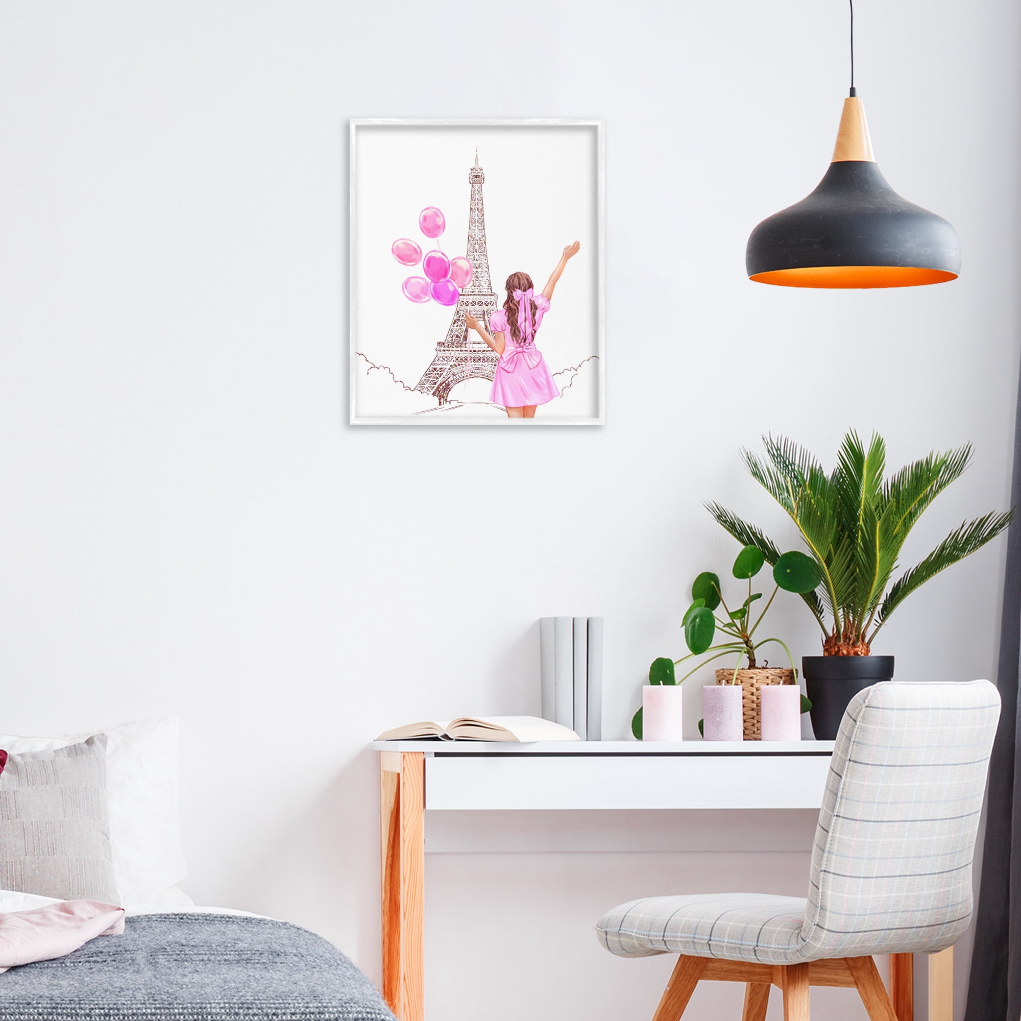 Stupell Industries Chic Paris Celebration White Framed Giclee Art, design by Ziwei Li