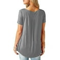 thumbnail image 3 of Viworld Women Casual Loose T Shirt Basic Summer Cotton Tops Plus Size, 3 of 3