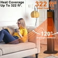thumbnail image 2 of Space Heater, 37"  1500W Electric Tower Heaters with 3 Modes, Timer and Remote Control,  PTC Ceramic Fast Safety Heat for Office Bedroom Home and Indoor, 2 of 8