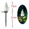 thumbnail image 2 of Solar Light Snowman Spike Light In-Ground Christmas Garden Lawn Path Landscape Lamp Spotlight Outdoor Lighting Decor, Blue, 2 of 5