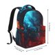 thumbnail image 2 of Easygdp Red And Blue Fire Mochila Ergonómica Versátil para Laptop - Múltiples Bolsillos, Correas Ajustables, Unisex para Escuela, Viajes y Actividades al Aire Libre-One Size, 2 of 5