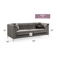 thumbnail image 2 of Glory Furniture Pompano Velvet Sofa in Dark Gray, 2 of 5