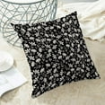 thumbnail image 5 of Flower Pillow Covers 16 X 16 Inch Set of 2, Cute Old Vintage Black Cream Floral Decorative Throw Pillow Covers Rustic Farmhouse Pillowcase Linen Cushion Case for Outdoor Home Sofa Couch, 5 of 6