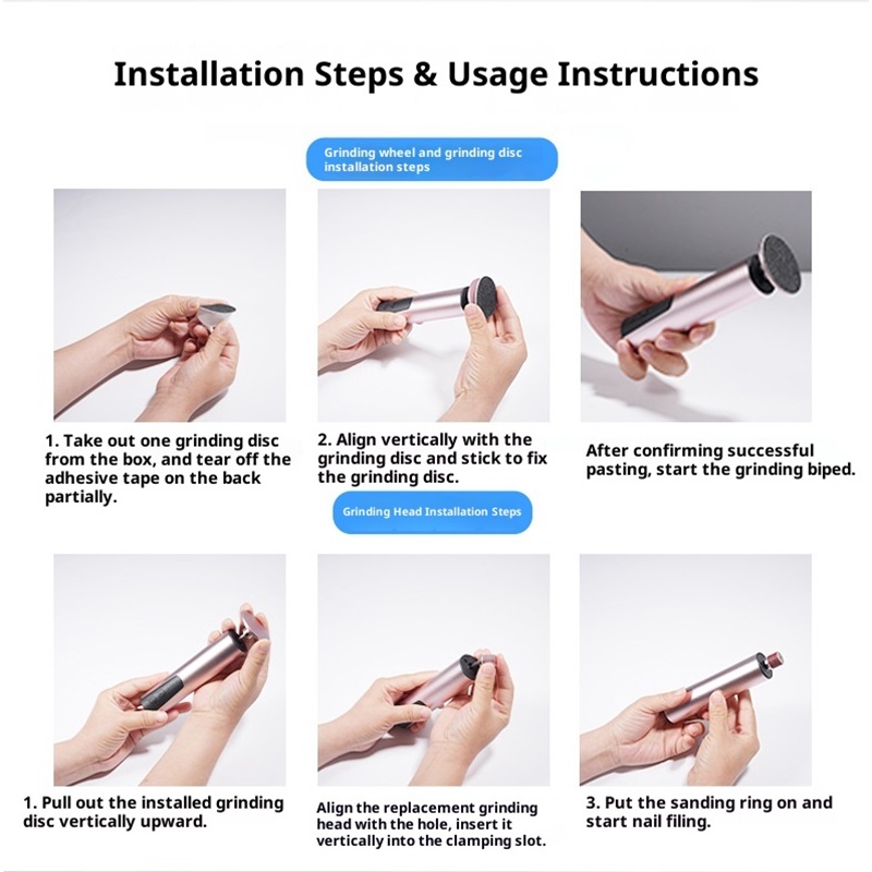 Callus Remover for Feet, Pedicure Feet Care Tool 6-Speed Adjustable, USB Rechargeable Compact Foot Scrubber Electric Foot File for Beauty Women, rose gold
