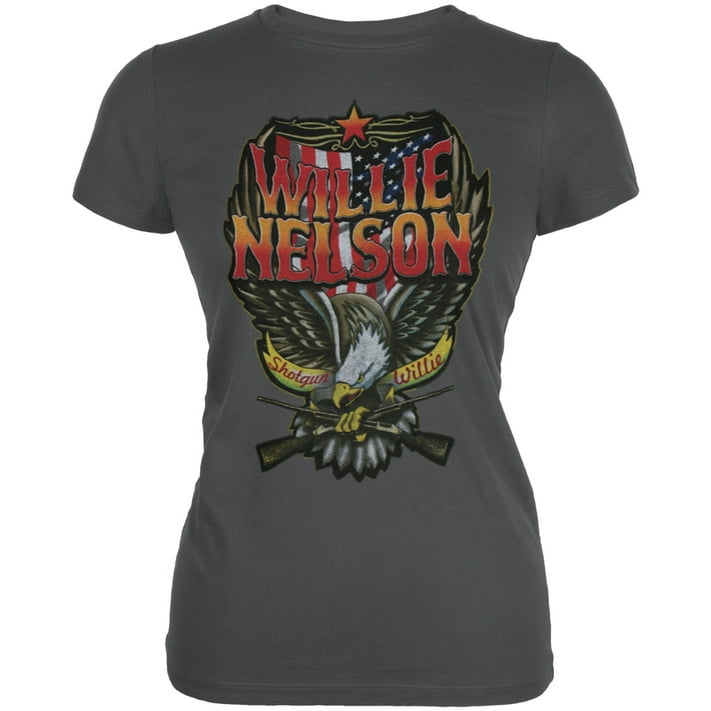 Willie Nelson Women's Stars & Stripes Short Sleeve T Shirt - Walmart.com