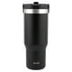 thumbnail image 1 of Termo Doble Pared de Acero Inoxidable con Asa y Popote, Negro, 900 ml, 1 of 4