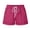 Hot Pink, variant on biudgviw Summer Shorts for Women Cuffed Hem Cotton Linen Shorts with Pockets Drawstring High Waisted Beach Vacation Casual Shorts