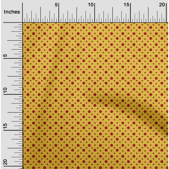oneOone Rayon Yellow Fabric Dots Sewing Fabric By The Yard Printed Diy Clothing Sewing Supplies 56 Inch Wide