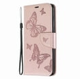 thumbnail image 1 of Allytech Galaxy A70 Case, Slim Fit PU Leather Folio Butterfly Embossed Shockproof Wrist Hand Strap Flip Cards Holder Wallet Case TPU Back Cover for Samsung Galaxy A70, Pink, 1 of 8