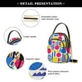 thumbnail image 4 of FORMRS Crossbody Bag for Women Quilted Travel Shoulder Cell Phone Purse with Chain Strap Handbag, Red Retro Shapes, 4 of 7