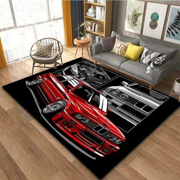 Racing Car Pattern Carpets for Living Room Bedroom Home Decor Kitchen Hallway Balcony Floor Mat Area Rugs Doormat Home Decor
