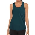 thumbnail image 3 of Cqxid Under $10 Women's Dry Fit Tech Stretch Sleeveless Crew Neck Athletic T-Shirt Army Green, 3 of 4