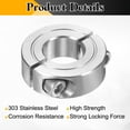 thumbnail image 4 of Uxcell 2 Pack Double Split Shaft Collar 3/4" Bore, Two Piece Clamping Collar 1-1/2" OD 1/2" Thickness, 303 Stainless Steel Set Screw Split Collar, 4 of 7