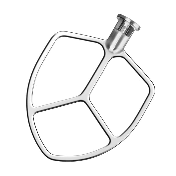 Flat Beater Compatible with KitchenAid 5-6 Quart Bowl-Lift Stand Mixer, Polished Stainless Steel Paddle Attachment Replacement for Kitchen Aid Stand Mixers