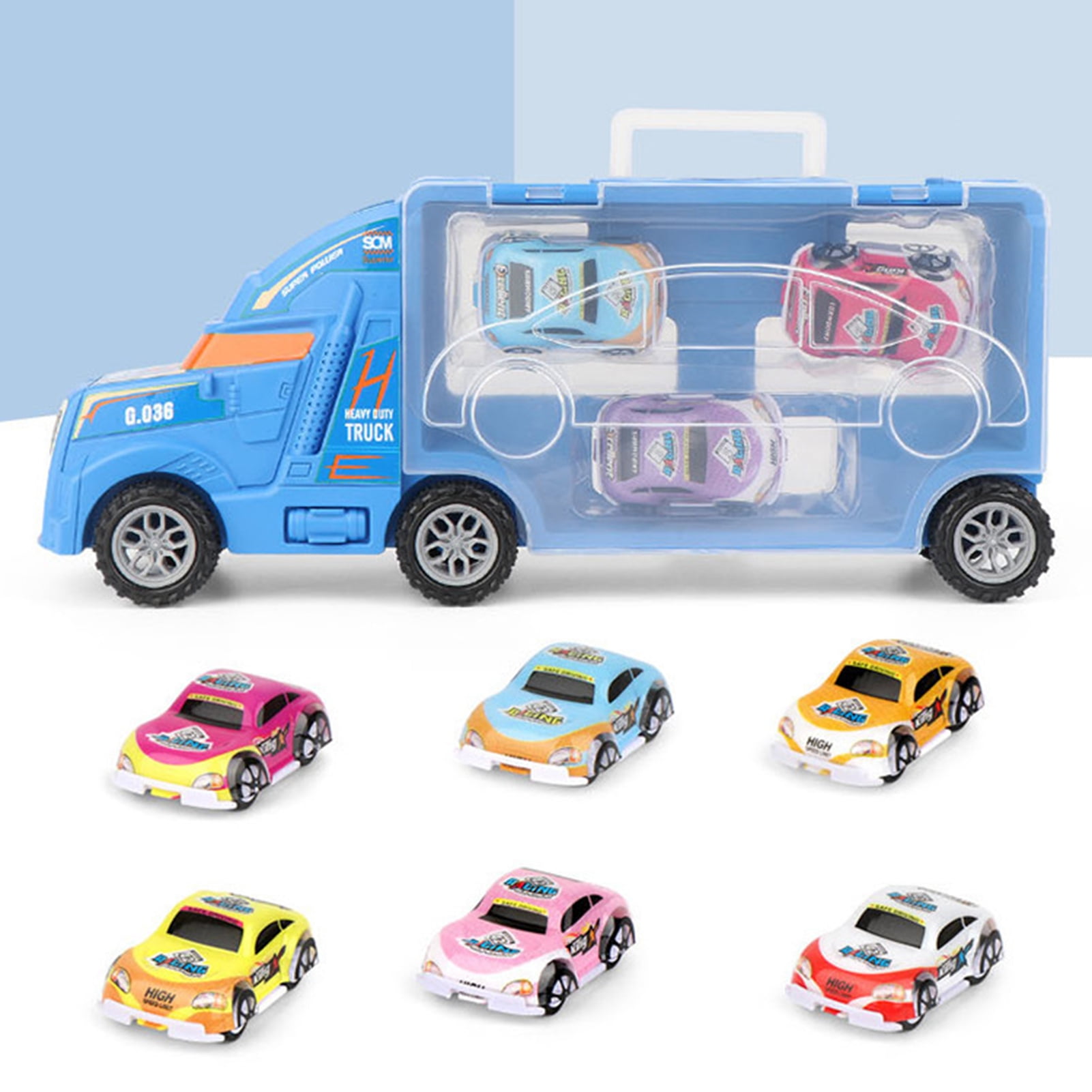 Cuteam Vehicle Model Toy,Car Container Lightweight Convenient Fine Workmanship Detachable Car