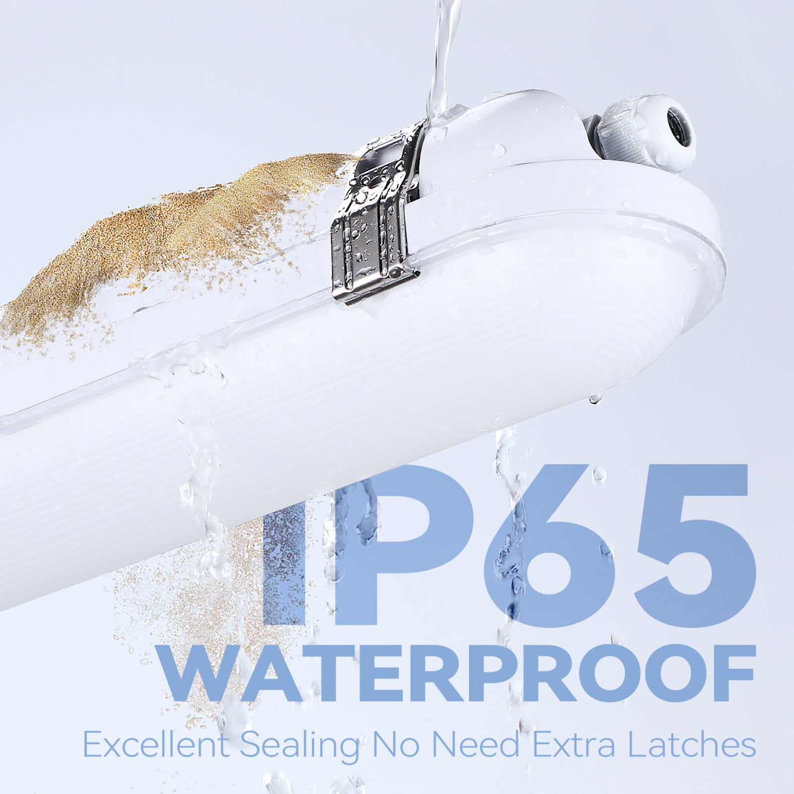 4 Pack 8FT 120W/100W/80W LED Vapor Proof Tight Light, 0-10V Dimmable, 120-277V, IP65 Waterproof Shop Light, 4000K/5000K/6000K Selectable