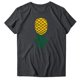 thumbnail image 3 of Gibobby Playera Manga Corta para Mujer Mujeres Casual Piña Impresión Mangas Cuello Redondo Camiseta Suelta Blusa Tops(Gris oscuro,CH), 3 of 4