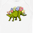 thumbnail image 4 of Inktastic Easter Bunny Stegosaurus with Eggs and Pink Ears Boys or Girls Baby Bodysuit, 4 of 5