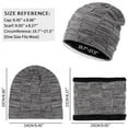 thumbnail image 5 of GRNSHTS 2-Pieces Winter Beanie Hat Scarf Set Thick Fleece Lined Warm Knit Ski Hats Skull Cap for Men & Women,Gray, 5 of 13