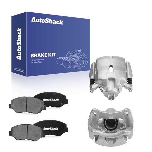 AutoShack Front Brake Calipers & Ceramic Brake Pads for Honda & Acura, Civic 2012-2015 CR-V 2005-2006 ILX 2013-2015, FWD 4WD L4 2.4L