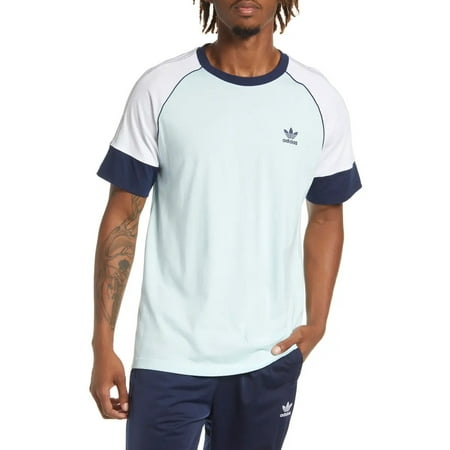 Adidas Originals BLUE/WHITE/ NAVY Men's Superstar Short Sleeve Tee, US Large