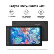 Huion 13.3 Full-Laminated Drawing Tablet with Screen, 99% sRGB, 16384 Pen Pressure, Dual Dial, PC/Mac/Android, Black