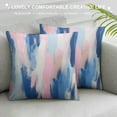 thumbnail image 3 of Creowell  Abstract Blush and Blue Throw Pillow Cover Soft Cozy Decorative Throw Pillowcases Cushion Case for Home Decor Living Room Bed Couch Car Covers, 3 of 5