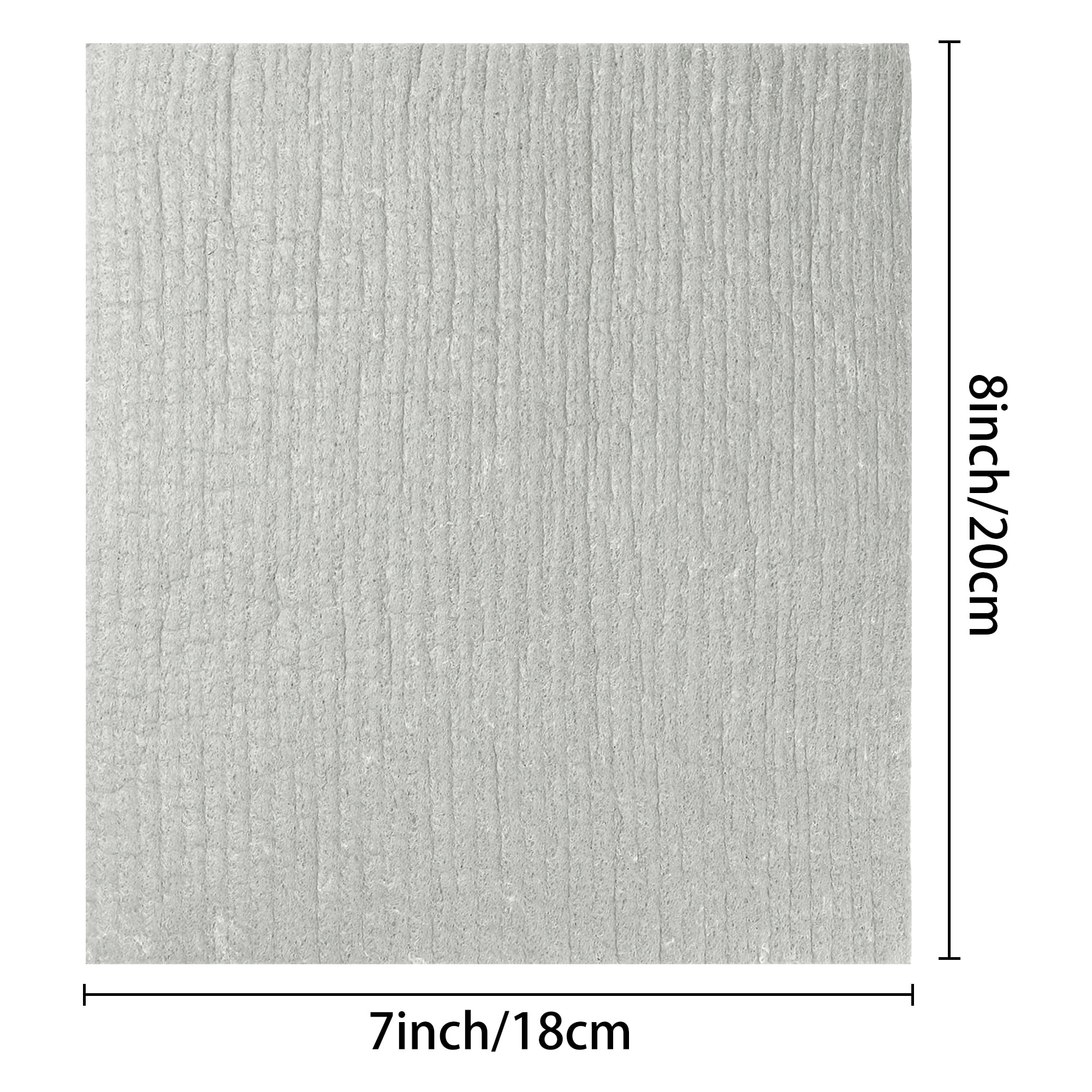 Unique Bargains Reusable Absorbent Sponge Dish Cloths Kitchen Towels Lint Free 7" x 8" Grey 5pk